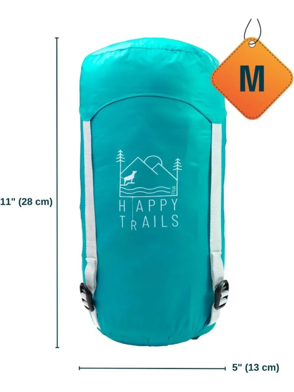 Ultralight Glacial Blue Dog Sleeping Bag & Packable Bed for Hiking & Camping